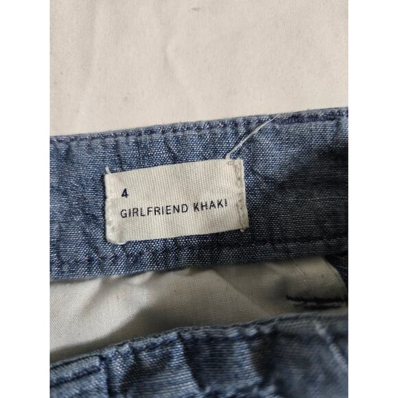 Gap size 4 women's chambray girlfriend khakis - Picture 6 of 10